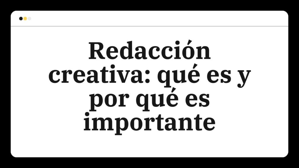 redacción creativa