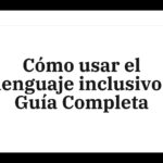 uso del lenguaje inclusivo